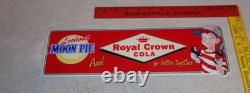 Vintage Royal Crown Cola +moon Pie 15 Die-cut Metal Coca Soda Gasoline Oil Sign