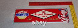 Vintage Royal Crown Cola +moon Pie 15 Die-cut Metal Coca Soda Gasoline Oil Sign