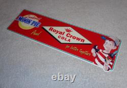 Vintage Royal Crown Cola +moon Pie 15 Die-cut Metal Coca Soda Gasoline Oil Sign