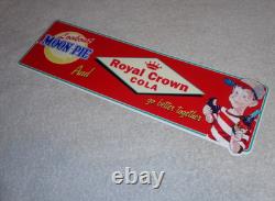 Vintage Royal Crown Cola +moon Pie 15 Die-cut Metal Coca Soda Gasoline Oil Sign