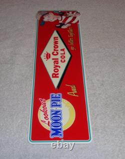 Vintage Royal Crown Cola +moon Pie 15 Die-cut Metal Coca Soda Gasoline Oil Sign