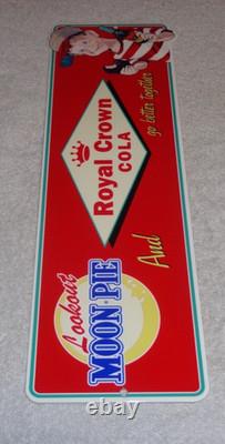 Vintage Royal Crown Cola +moon Pie 15 Die-cut Metal Coca Soda Gasoline Oil Sign