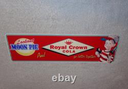 Vintage Royal Crown Cola +moon Pie 15 Die-cut Metal Coca Soda Gasoline Oil Sign