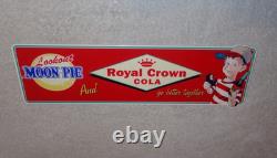 Vintage Royal Crown Cola +moon Pie 15 Die-cut Metal Coca Soda Gasoline Oil Sign