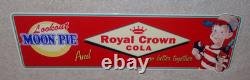 Vintage Royal Crown Cola +moon Pie 15 Die-cut Metal Coca Soda Gasoline Oil Sign