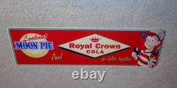 Vintage Royal Crown Cola +moon Pie 15 Die-cut Metal Coca Soda Gasoline Oil Sign