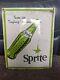 Vintage Sprite Porcelain Metal Gas Station Soda Coca-cola Sign 13 X 16