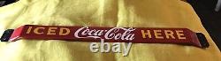 Vintage Style Coca Cola Door Push 32 X 3.25 Inch Heavy Porcelain