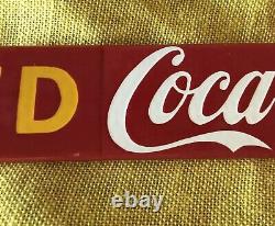 Vintage Style Coca Cola Door Push 32 X 3.25 Inch Heavy Porcelain