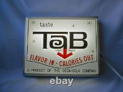 Vintage Tab Light-Up Coca-Cola Grocery Trade Sign
