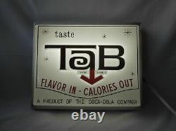 Vintage Tab Light-Up Coca-Cola Grocery Trade Sign