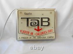 Vintage Tab Light-Up Coca-Cola Grocery Trade Sign