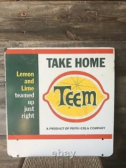 Vintage Teem Soda Rack Sign Advertising Soda Sign
