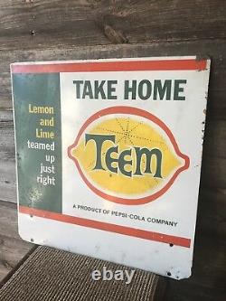 Vintage Teem Soda Rack Sign Advertising Soda Sign