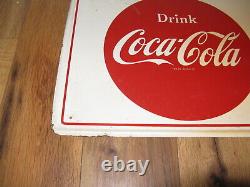 Vintage Things Go Better with Coke Coca Cola Advertising Sign M. C. A 2732 Metal