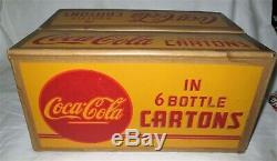 Vintage USA Coca Cola Soda Cardboard Advertising Art Sign Box General Store