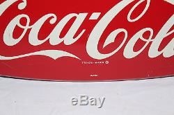 Vintage c. 1960 Coca Cola Fishtail Soda Pop 16 Metal SignVery Nice
