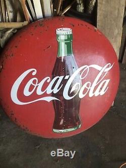 Vintage coca cola button sign