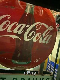 Vintage coca cola porcelain sign