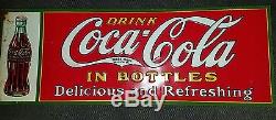 Vintage coca cola sign 1931 Christmas bottle
