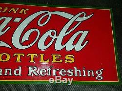 Vintage coca cola sign 1931 Christmas bottle