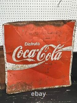 Vintage coca cola sign metal