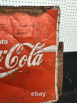 Vintage coca cola sign metal