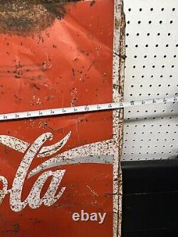 Vintage coca cola sign metal