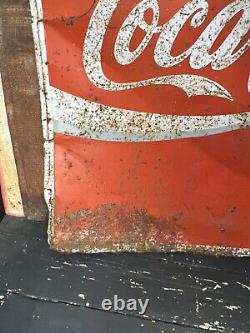 Vintage coca cola sign metal