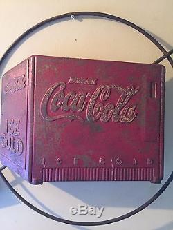 Vintage coca cola sign old 1940s Vintage original