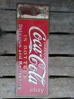 Vintage coca cola tin sign