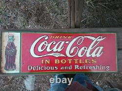 Vintage coca cola tin sign