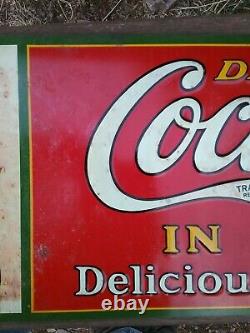 Vintage coca cola tin sign