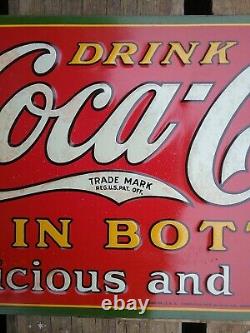 Vintage coca cola tin sign