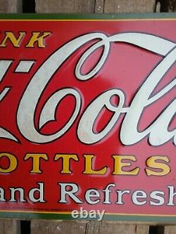 Vintage coca cola tin sign