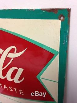 Vintage coca-cola tin sign not porcelain / enamel