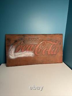 Vintage coke sign metal