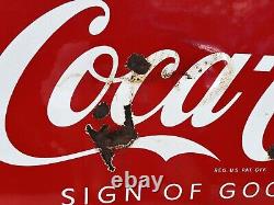 Vintage coke sign metal