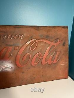 Vintage coke sign metal