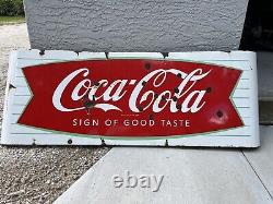 Vintage coke sign metal