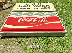 Vintage double sided Lighted Coca-cola store sign 4'x4' (Large)