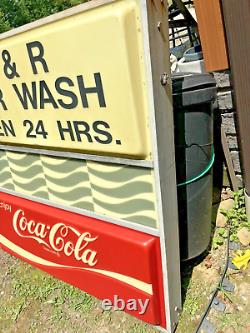 Vintage double sided Lighted Coca-cola store sign 4'x4' (Large)
