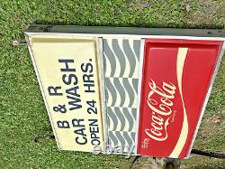 Vintage double sided Lighted Coca-cola store sign 4'x4' (Large)