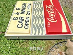 Vintage double sided Lighted Coca-cola store sign 4'x4' (Large)