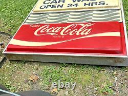 Vintage double sided Lighted Coca-cola store sign 4'x4' (Large)