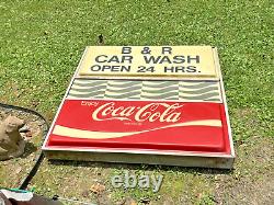 Vintage double sided Lighted Coca-cola store sign 4'x4' (Large)