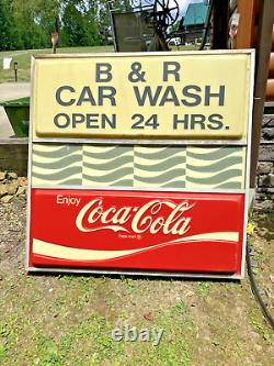 Vintage double sided Lighted Coca-cola store sign 4'x4' (Large)