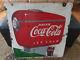 Vintage double sided porcelain Coke fountain sign