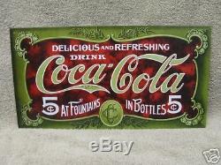 Vintage look Coke Coca Cola Tin Metal Sign