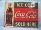 Vintage look Ice Cold Coca Cola Metal Advertising Sign